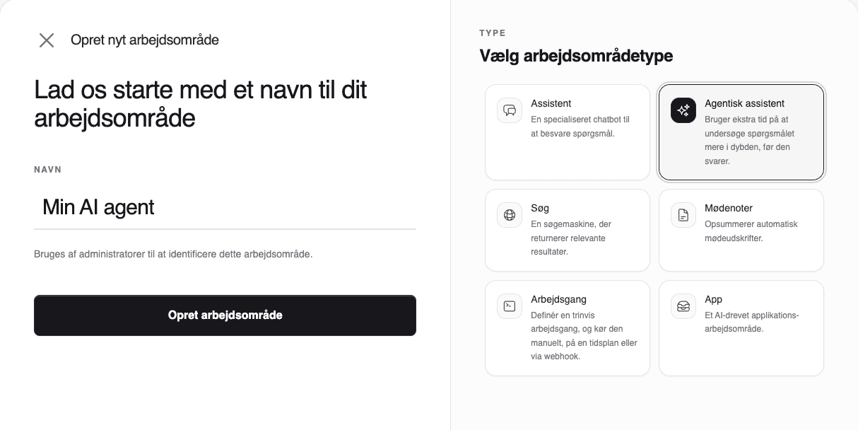 Demoområde til Agentisk assistent