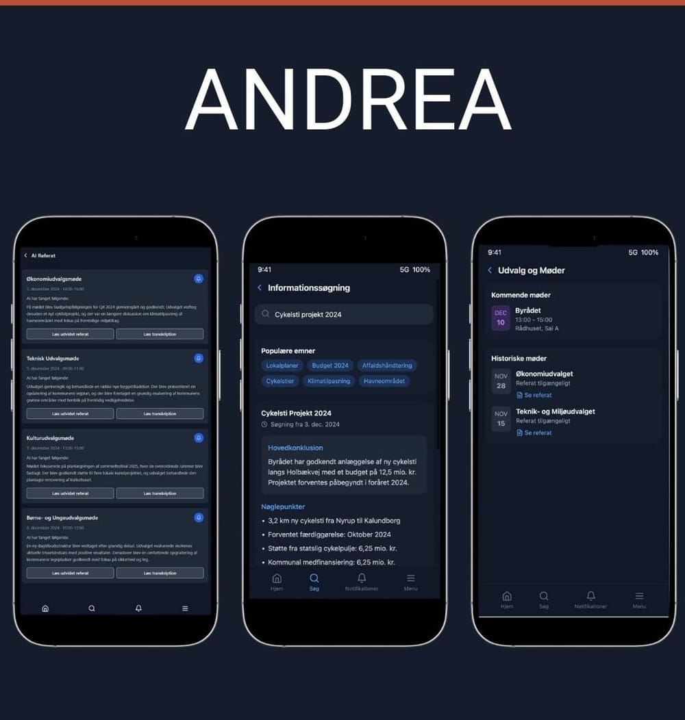 Projekt Andrea og Promte app