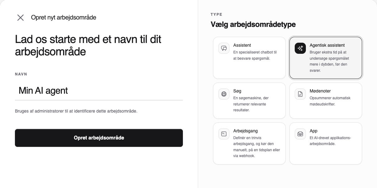 Demoområde til Agentisk assistent